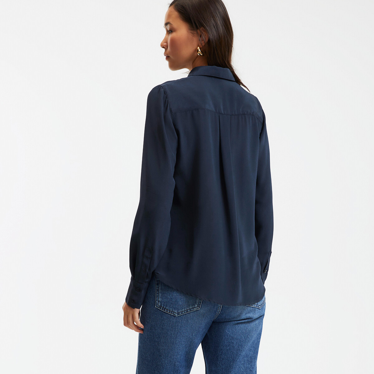 COLEÇÕES LA REDOUTE<br>Camisa de seda de manga comprida
