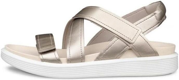 ECCO Soft Coss Strap Sandalen beige Leer