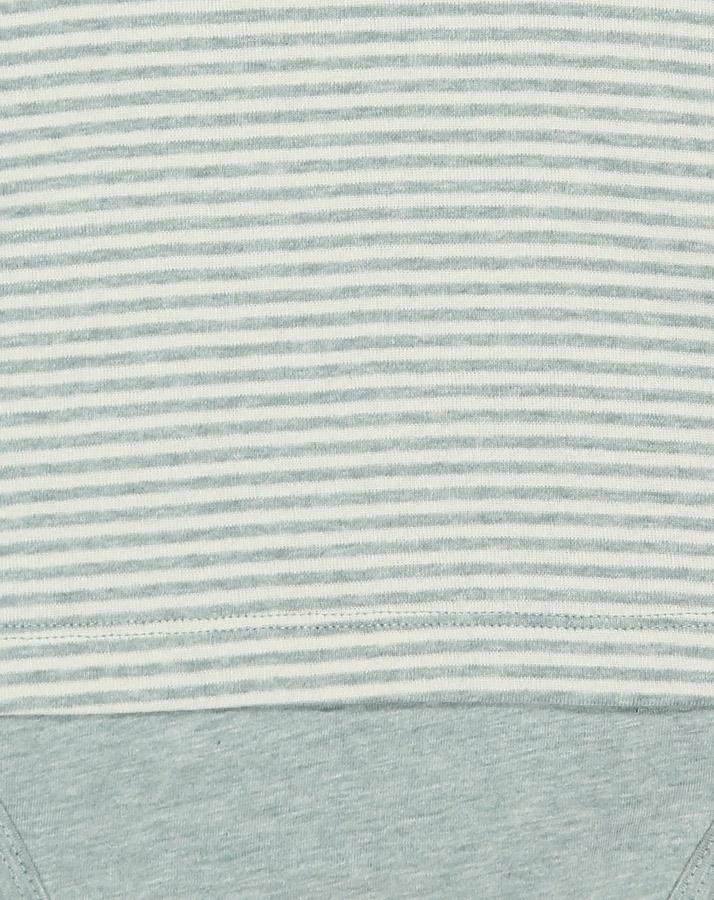 Kurzarm-Bodyshirt KUTAY gestreift in mint melange