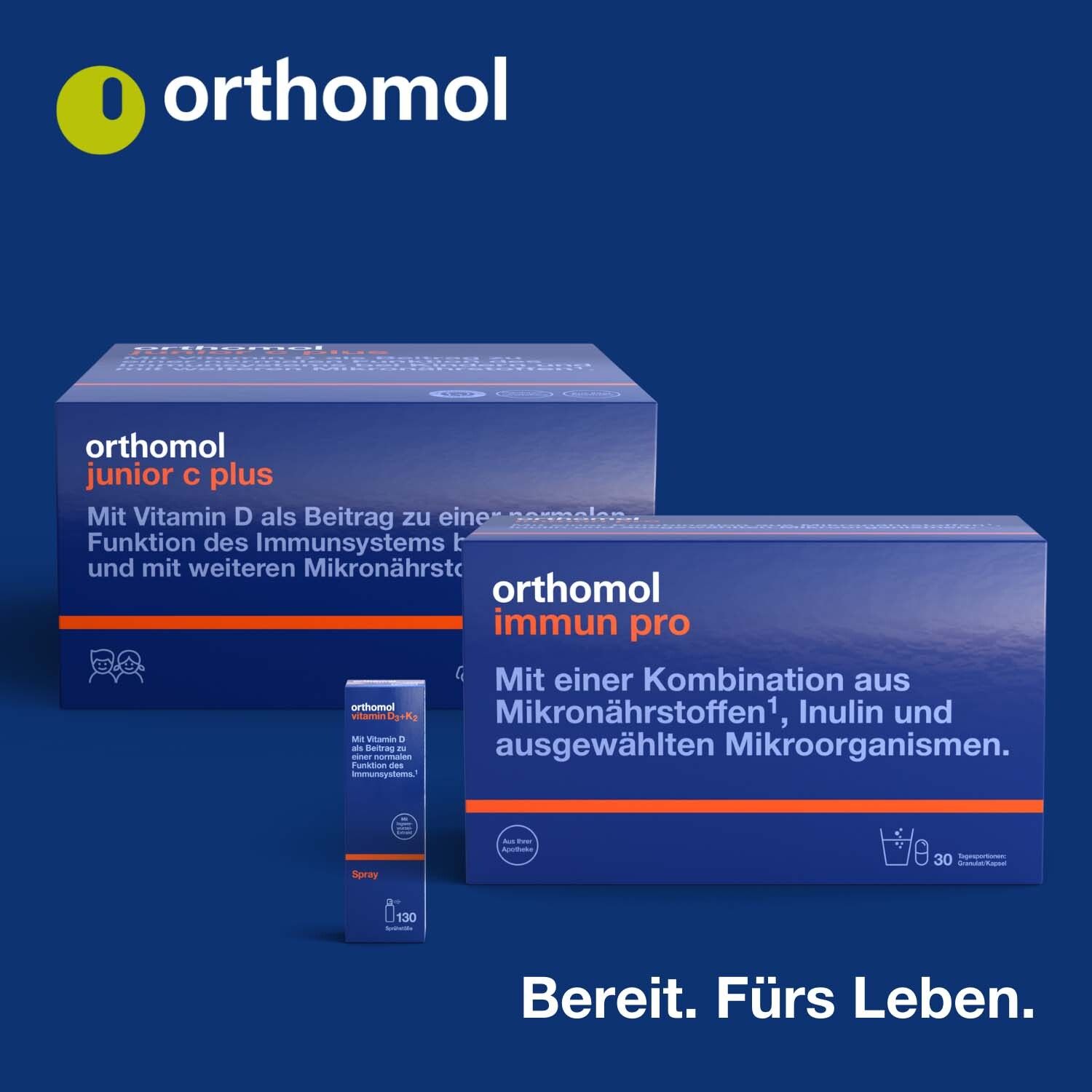 Orthomol Immun - Mikronährstoffe zur Unterstützung des Immunsystems - mit Vitamin C, Vitamin D und Zink - Direktgranulat Menthol-Himbeere