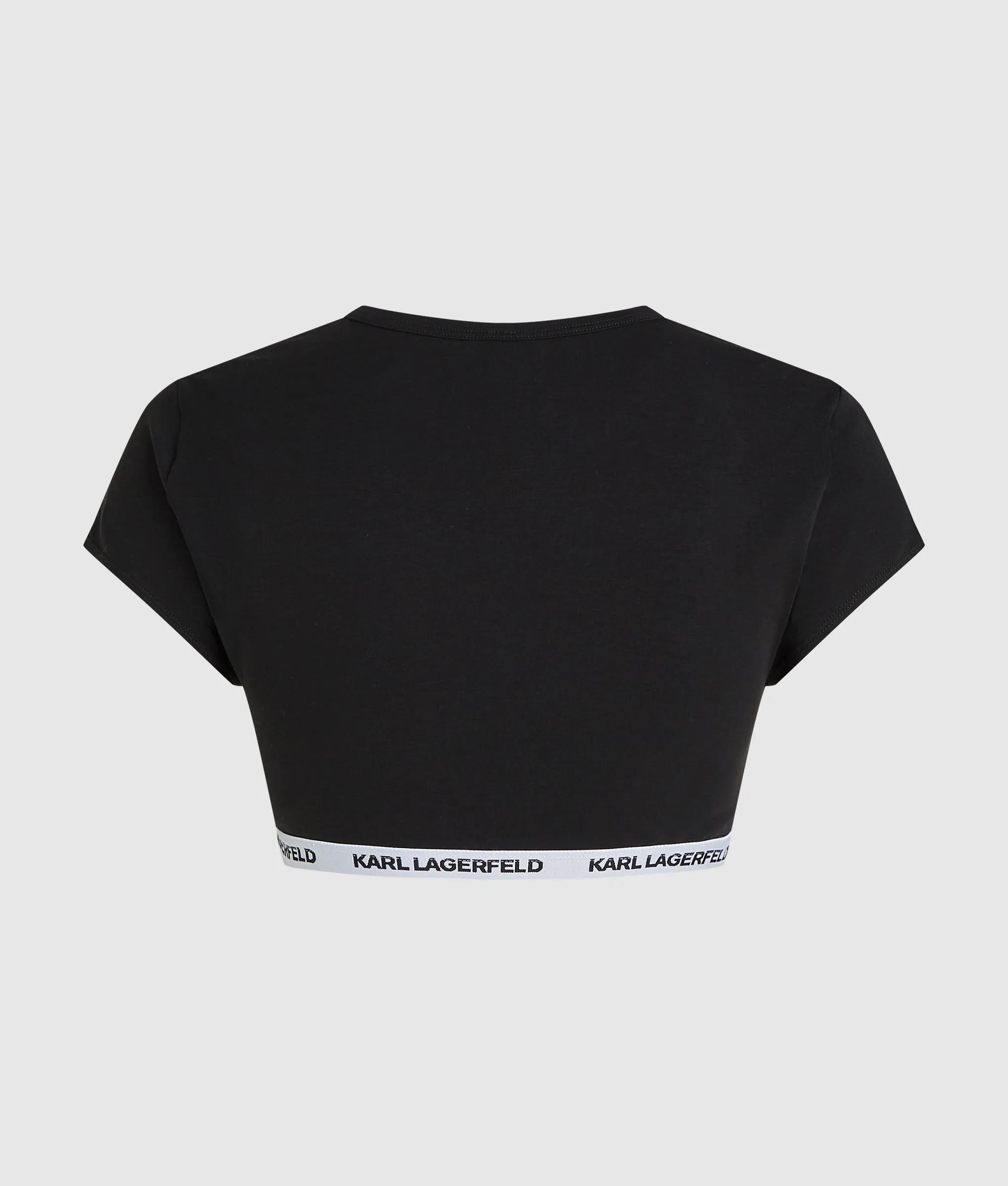 Logo tailleband crop top