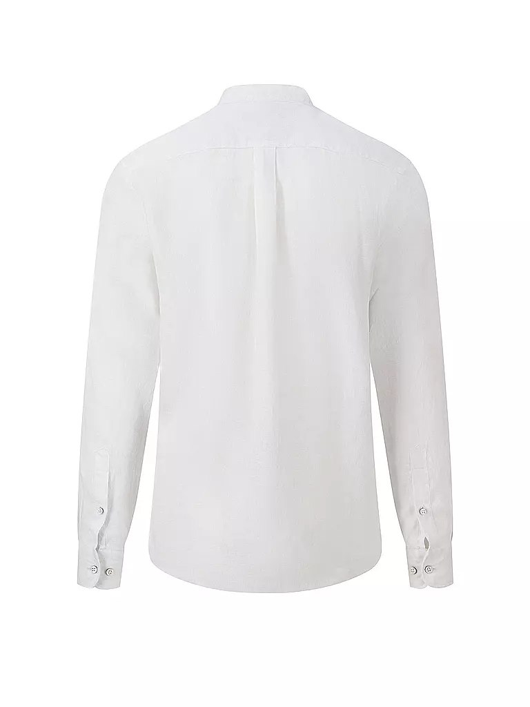 FYNCH HATTON Leinenhemd Casual Fit weiss