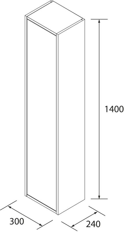 Muebles - Ideal - Kolomkast - Wit Mat - 140 cm