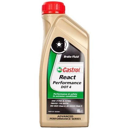 Liquide de frein Castrol REACT PERFORMANCE DOT 4 1L Universel