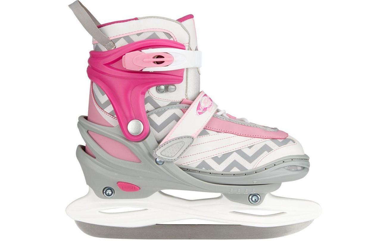 Ijs schaatsen m38-41 wit/roze/grijs
