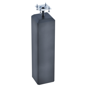 Betonpoer met plaat antraciet 15 x 15 x 58 cm