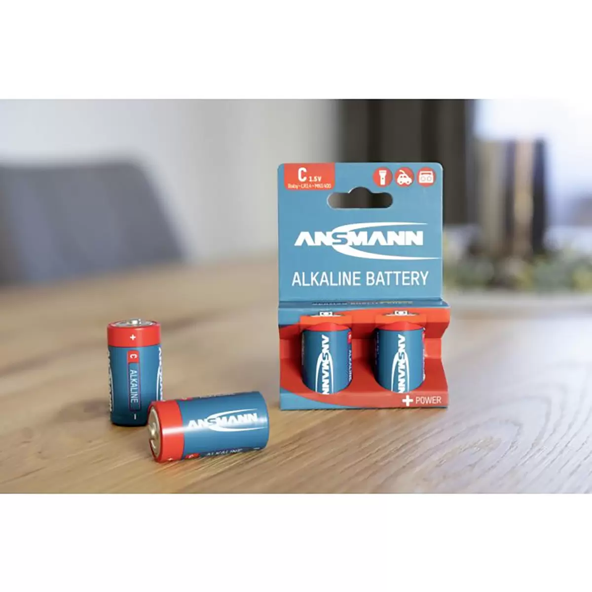 Batterie 2er Pack LR14 ANSMANN RED Alkaline blau,rot