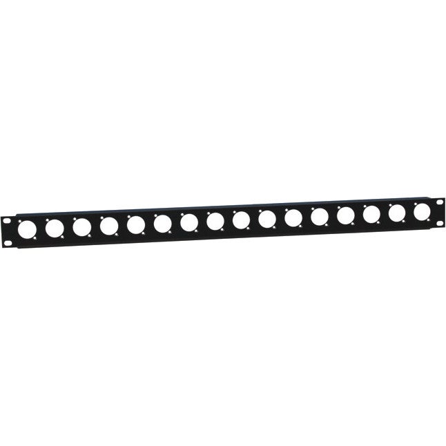 Adam Hall 872225 paneel voor 16x XLR met kabelbinders 1U