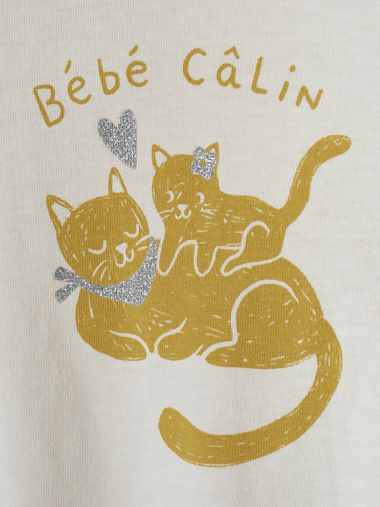 Conjunto de 2 camisetas básicas de manga comprida para bebês na cor amarelo claro.