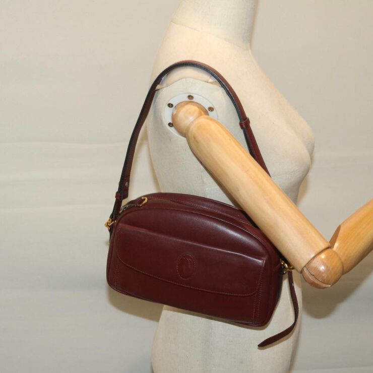 Cartier Vintage Cartier Shoulder Bag Burgundy