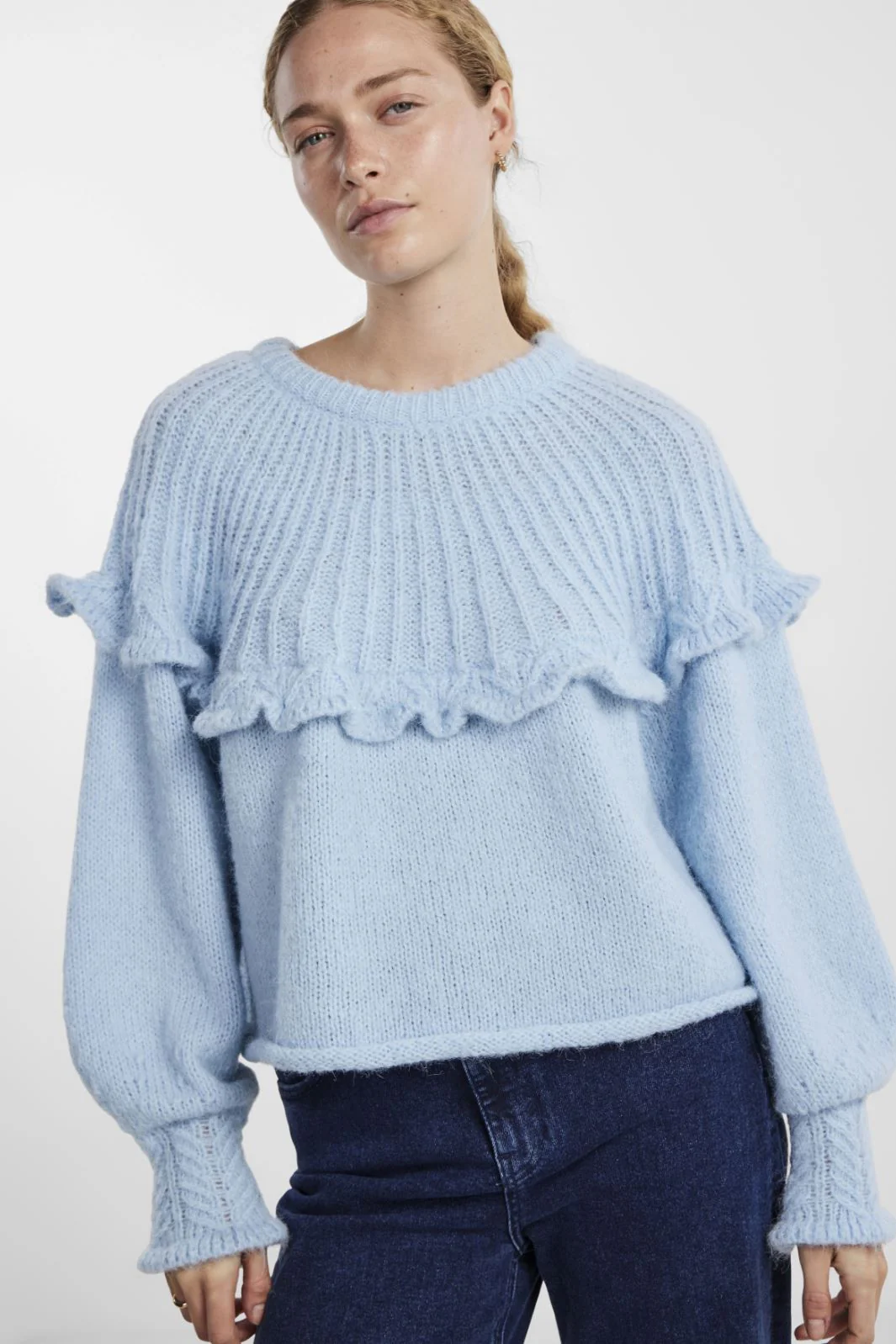 Pieces Pcrikka Ls Oneck Knit 4689667 angel falls