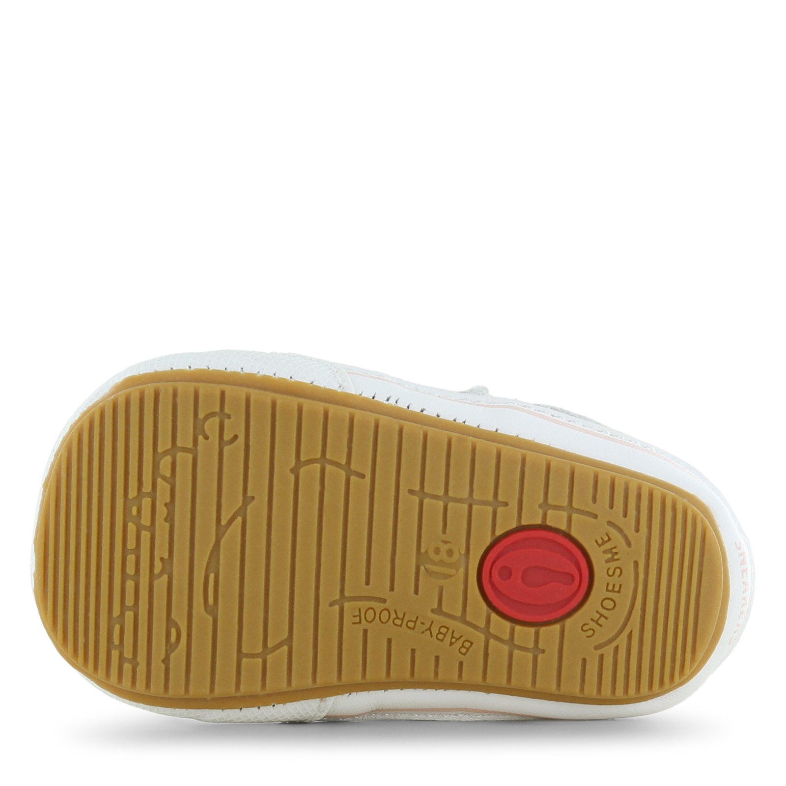 Shoesme wit-roze BABY-PROOF® schoentje Leer | Meisjes schoenen