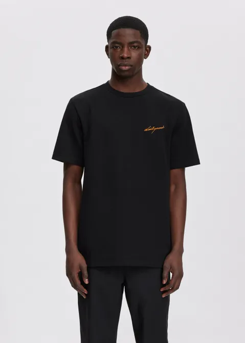 T-shirt met tekst print zwart (ZWART)