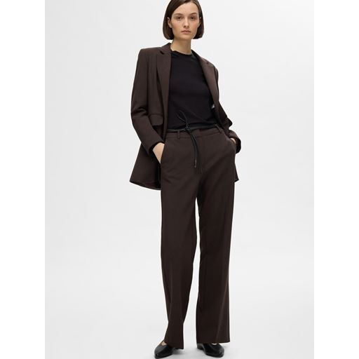 Selected Femme Rita Wide Bukser, Coffee Bean, 40