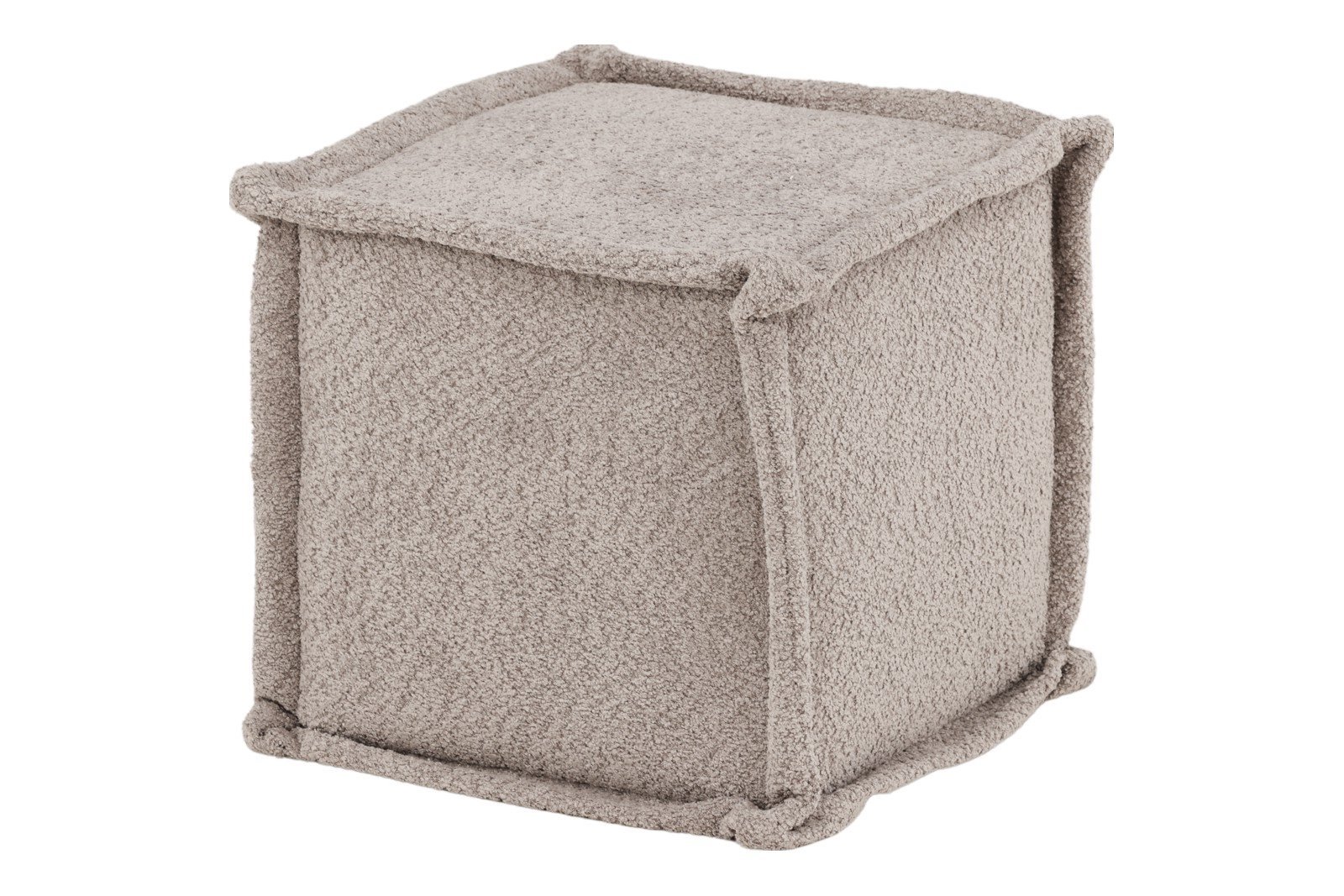 Castine puff Lysgrå boucle