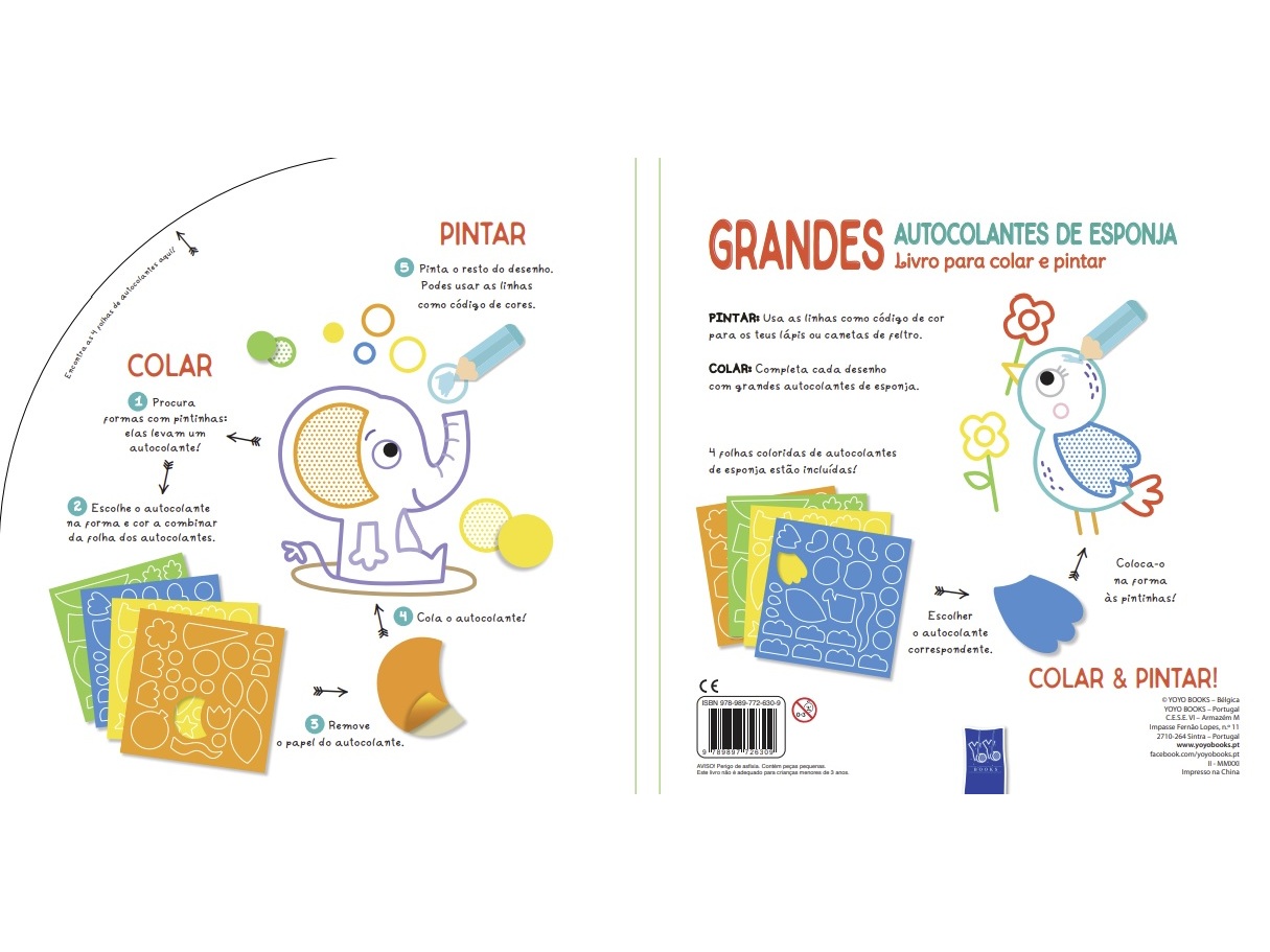 GRANDES AUTOCOLANTES DE ESPONJA VERMELHO