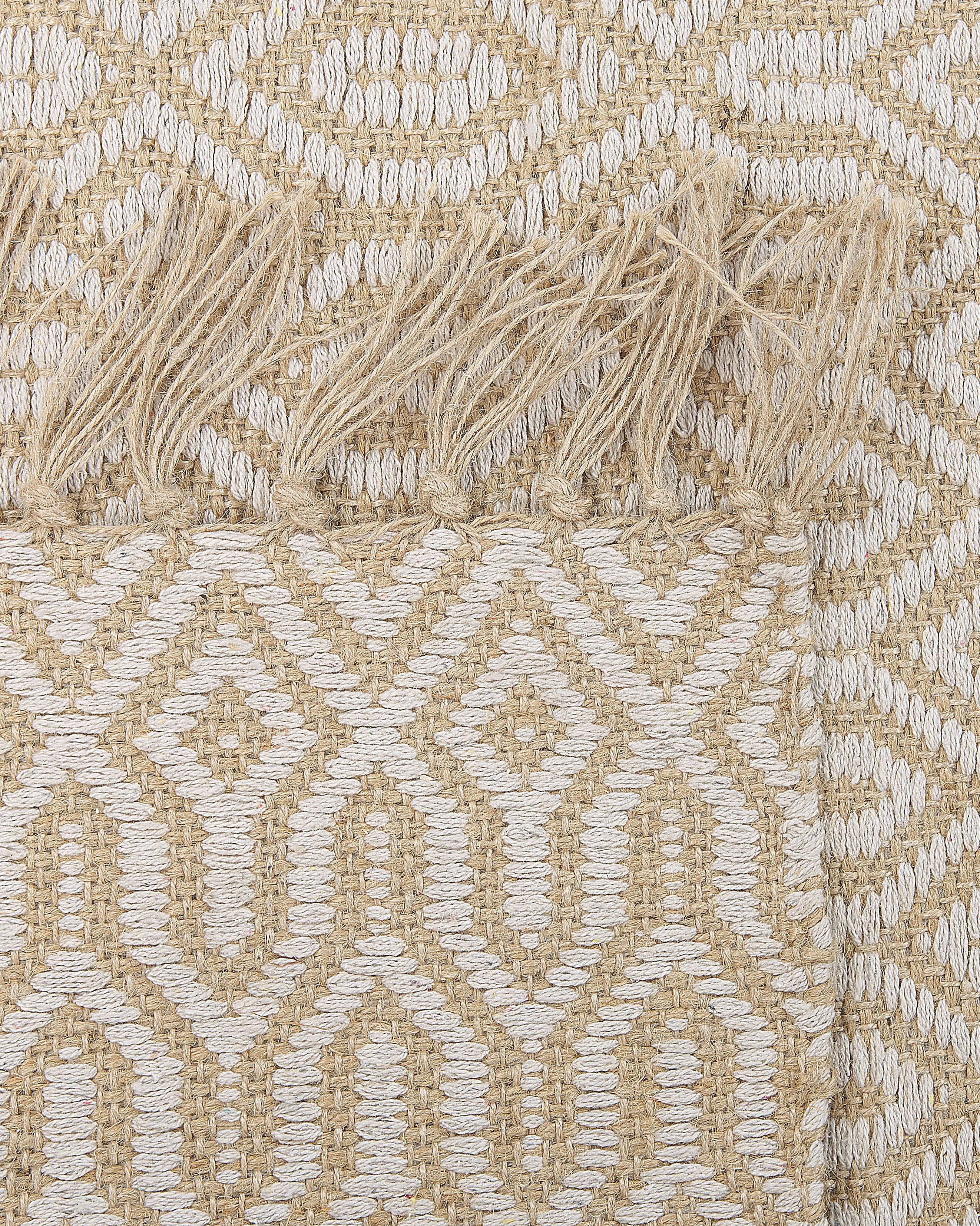 Vloerkleed POZANTI Beige 140 x 200 cm Jute