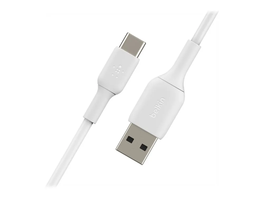 Belkin BoostCharge - USB-kabel - 24 pin USB-C (han) til USB (han) - 1 m - hvid