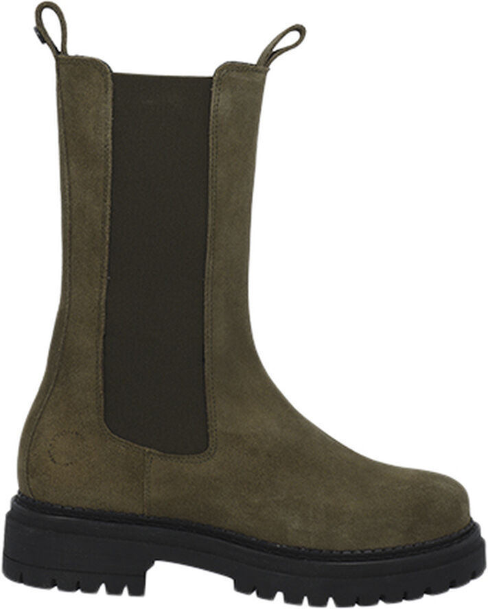 Cashott CASHANNAH Chelsea High Cut Suede Olive