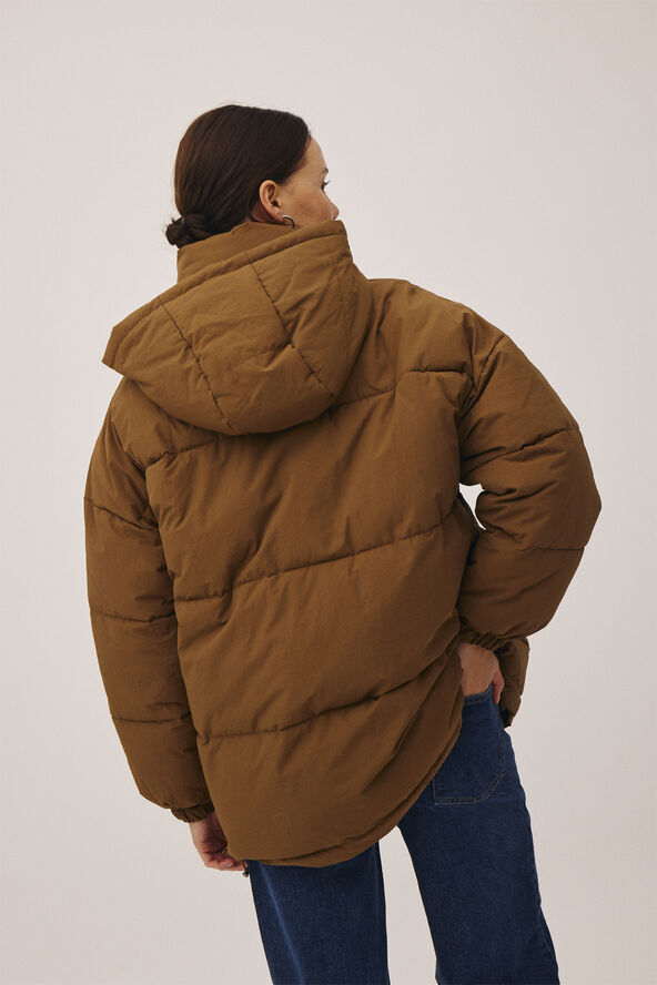Magasin du Nord Collection Enya 2 GRS Water Repellent Puffer Jacket Tobacco brown