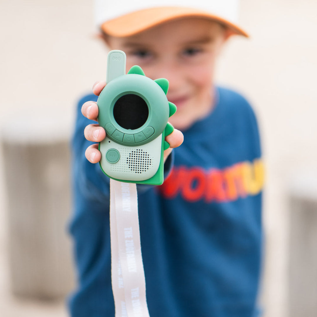 the zoofamily walkie talkie zoo - dino - groen en roze - 2st