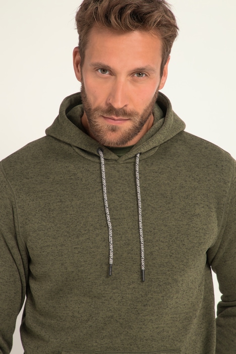 JAY-PI Strickfleece-Hoodie, Outdoor, Kapuze, Kängurutasche