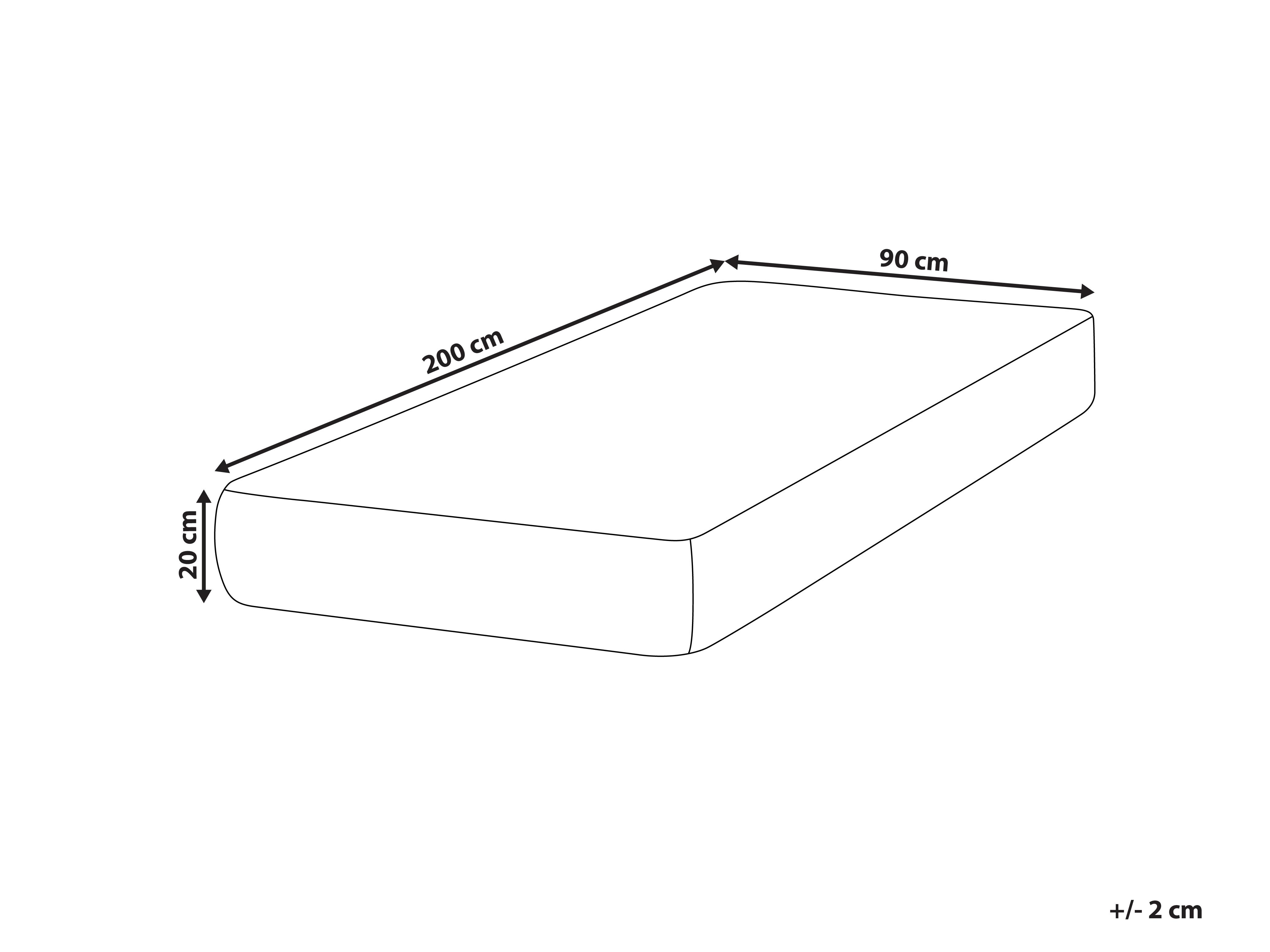 Pocketveringmatras ROOMY H2/3 Medium 90 x 200 cm