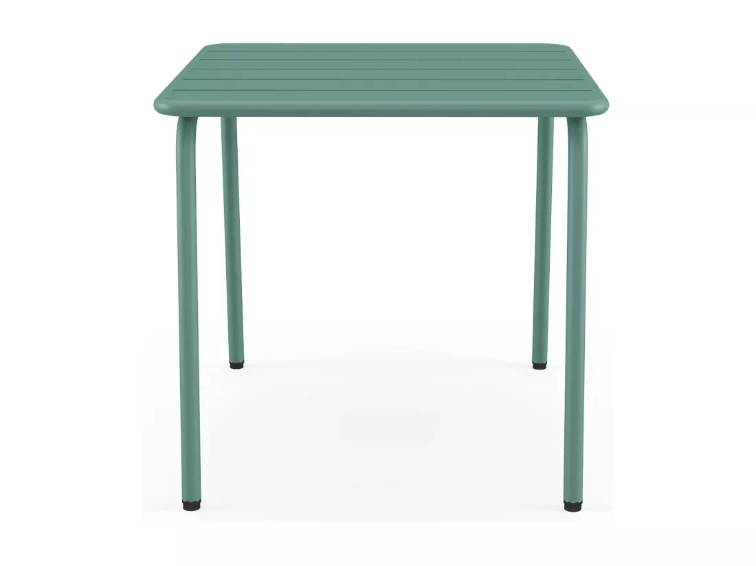 Table d'appoint de jardin en métal carrée - Vert amande - MIRMANDE de MYLIA