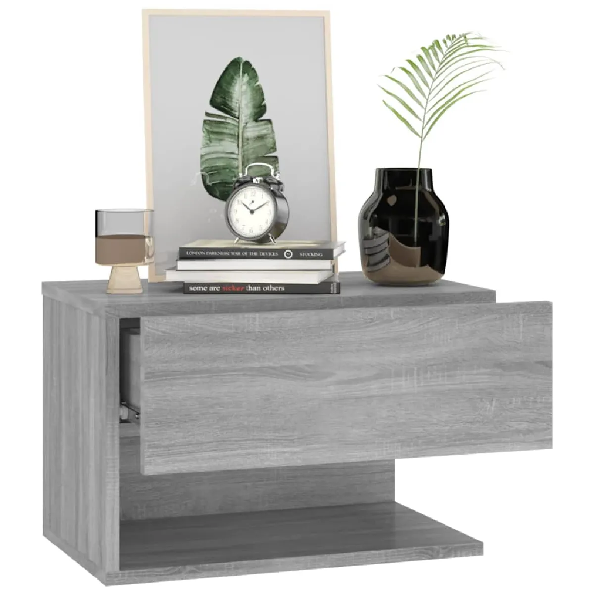 vidaXL Tables de chevet murales 2 pcs - Sonoma Gris