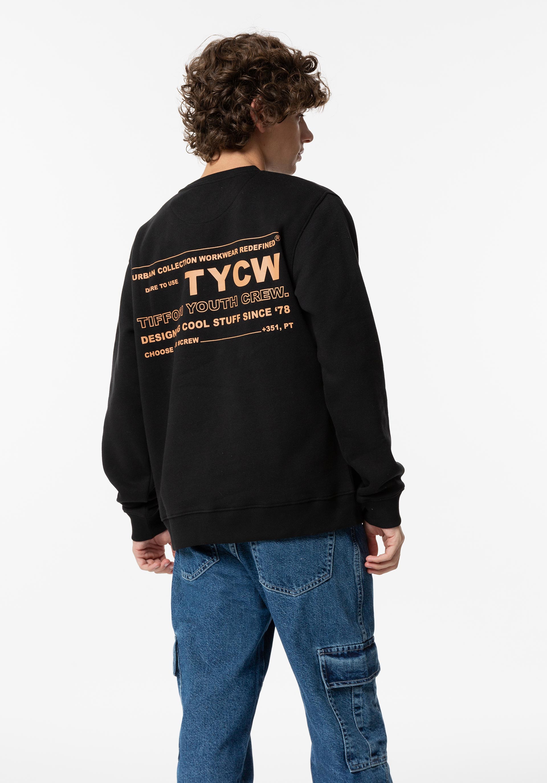 Sweatshirt com Estampado nas Costas