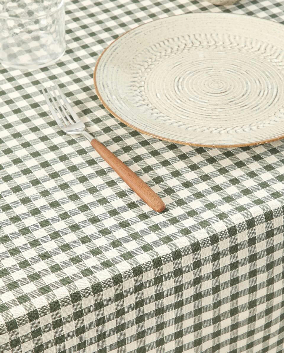 TOALHA DE MESA DE ALGODÃO XADREZ