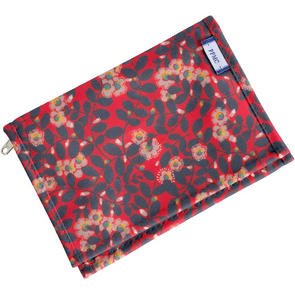 Portefeuille Compact Feuillage Vermillon