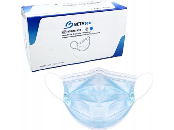 Zarys Zarys Betatex - Beskyttelsesmasker, engangs, non-woven - 50 stk.