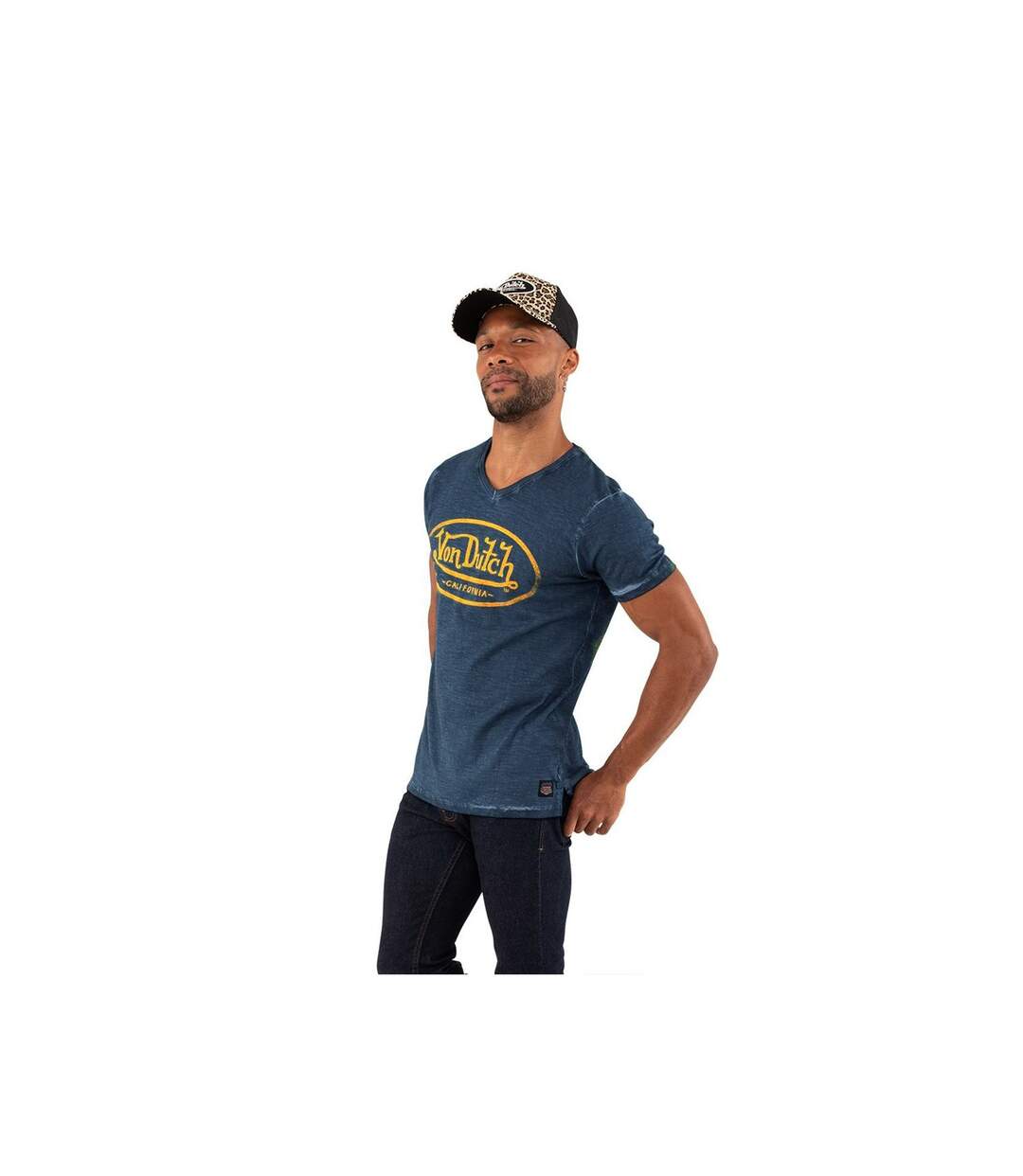 T-shirt col V homme en coton Tyron