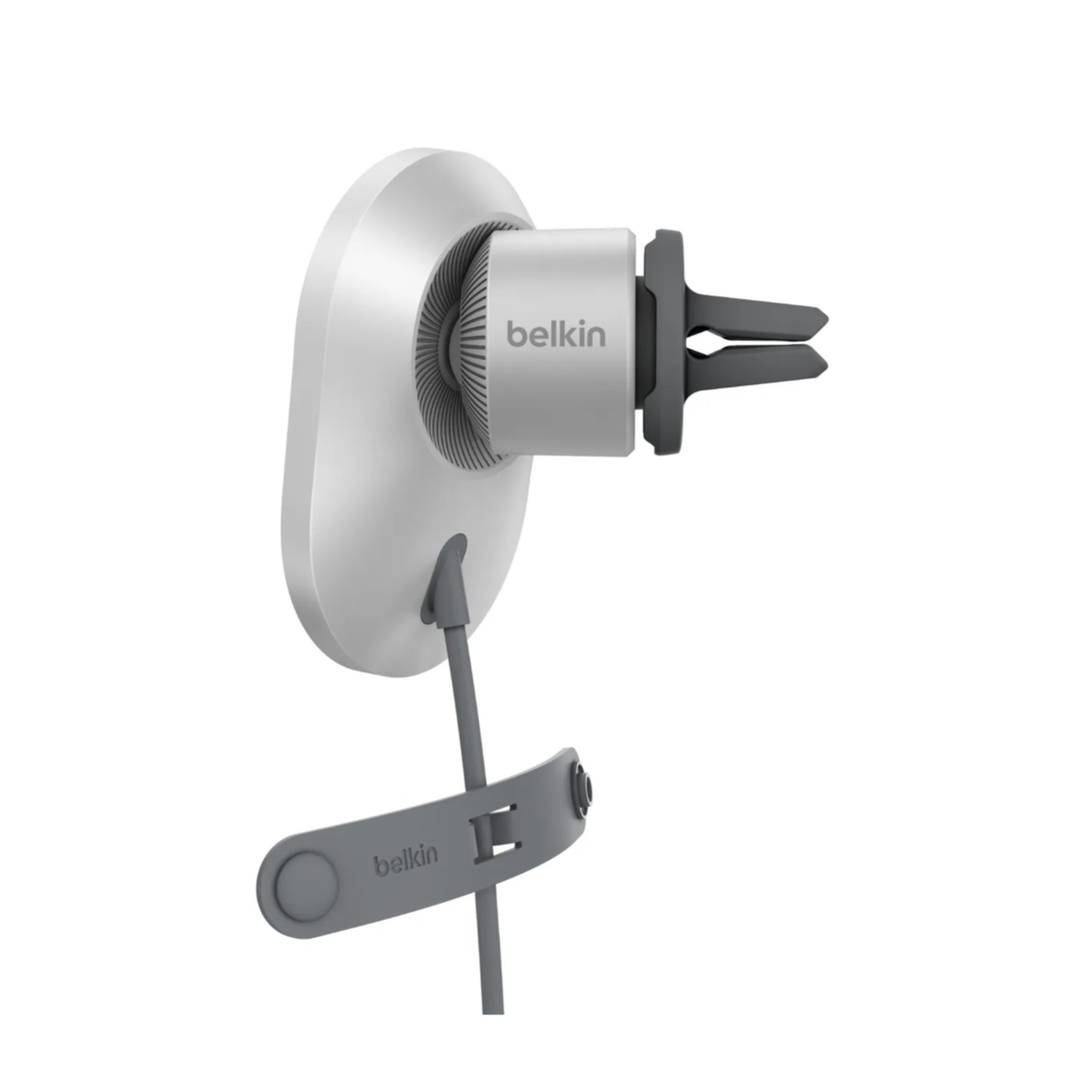 (15W) BoostCharge Pro MagSafe Auto Ladegerät Qi2 Wireless Charger Ladestation Halterung für Lüftungsgitter (WIC008BTGR-NCV2) - Silber