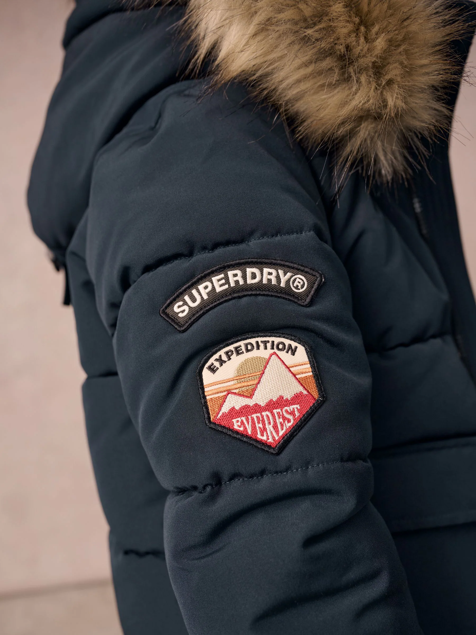 Marineblauw - Superdry Everest bomberjack