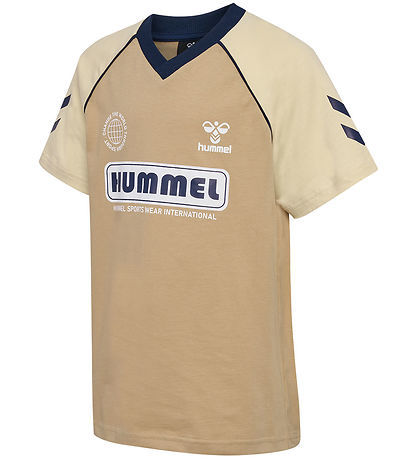Hummel T-Shirt - hmlRolf - Cornstalk m. Logo-Print