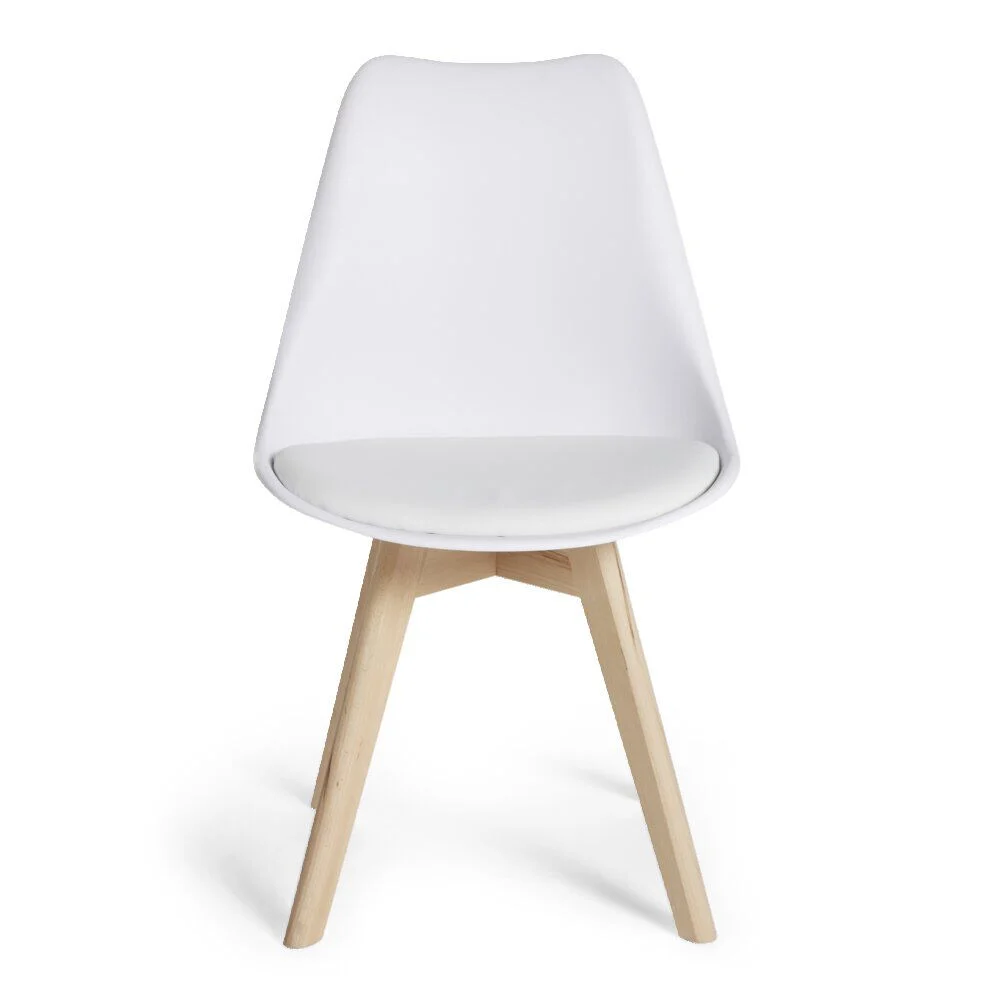 Chaise en bois Chloé blanche 57x49xH82cm
