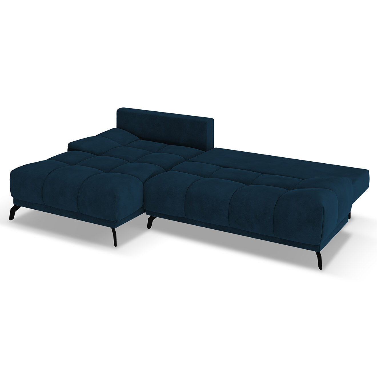 Windsor & Co Canapé d'angle Gauche Convertible avec Coffre Cirrus 5 Places bleu roi - 290x182x90 cm
