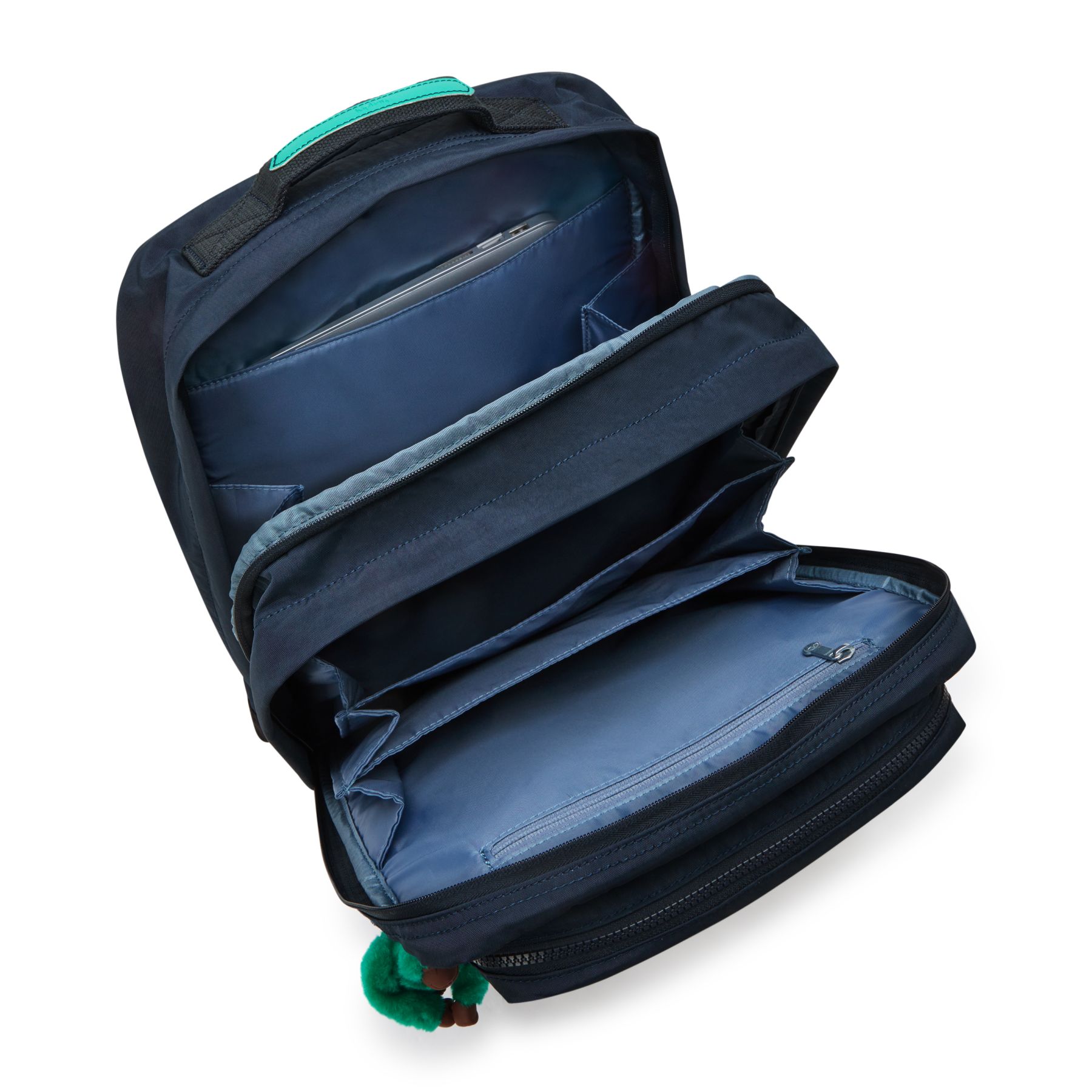 SCOTTY Grand sac à dos avec compartiment pour ordinateur portable - Blue Green Block