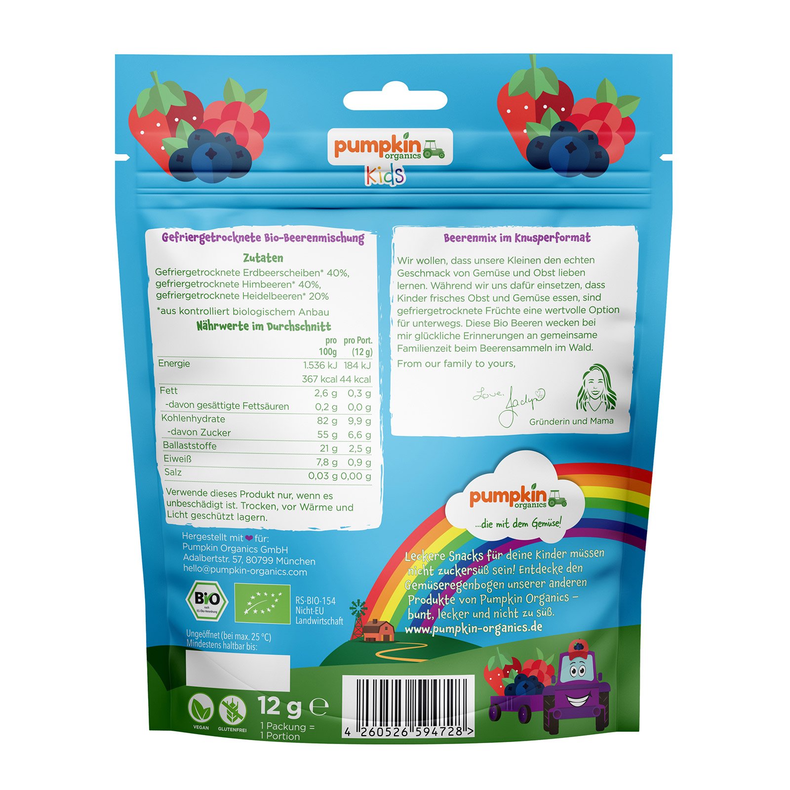 Pumpkin Organics Bio Beerenmix Fruchtchips