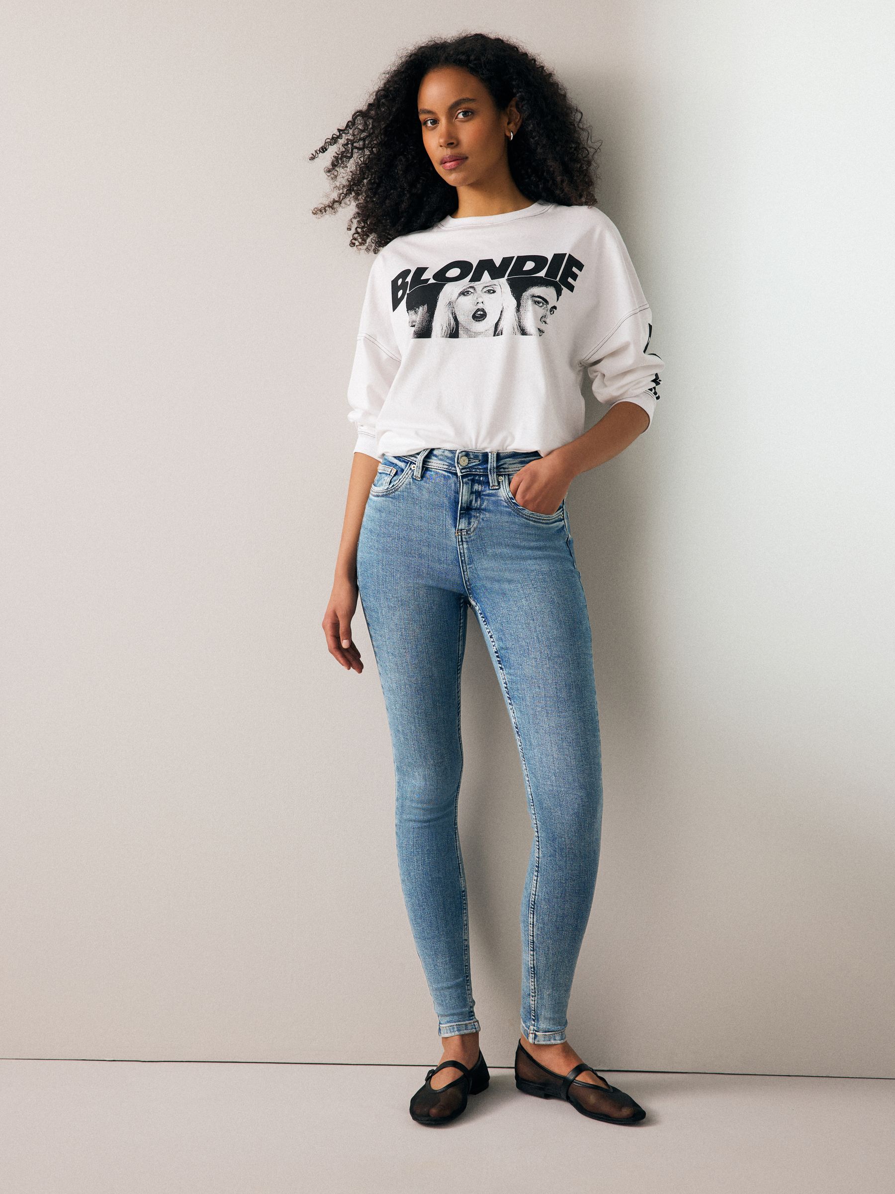 Denim midblauw - Superzachte skinny jeans