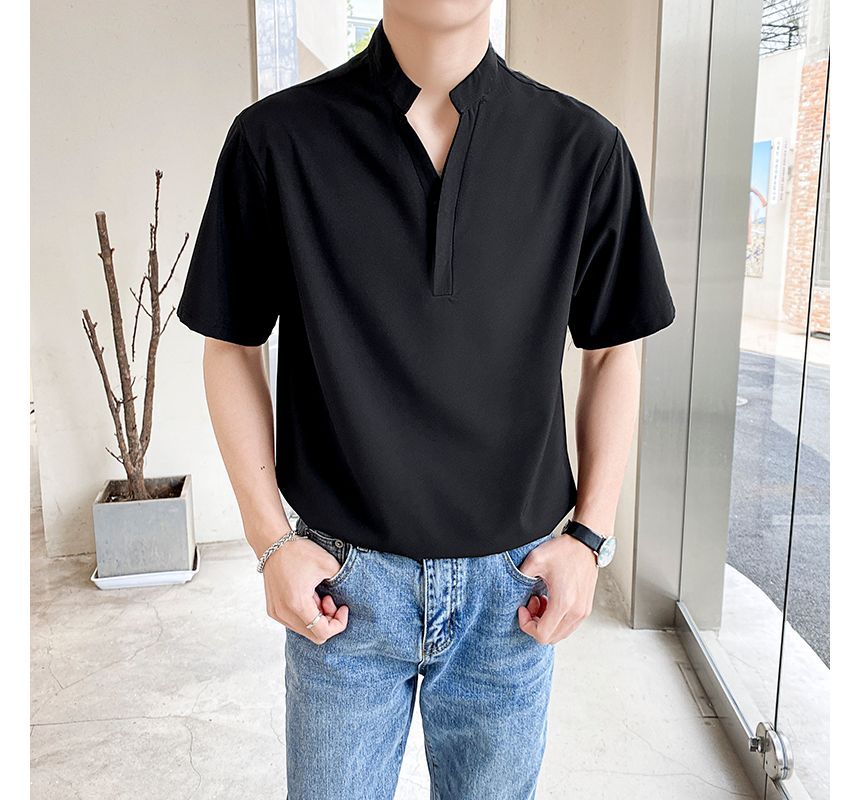 Naideth - Poloshirt met korte mouwen en effen kraag