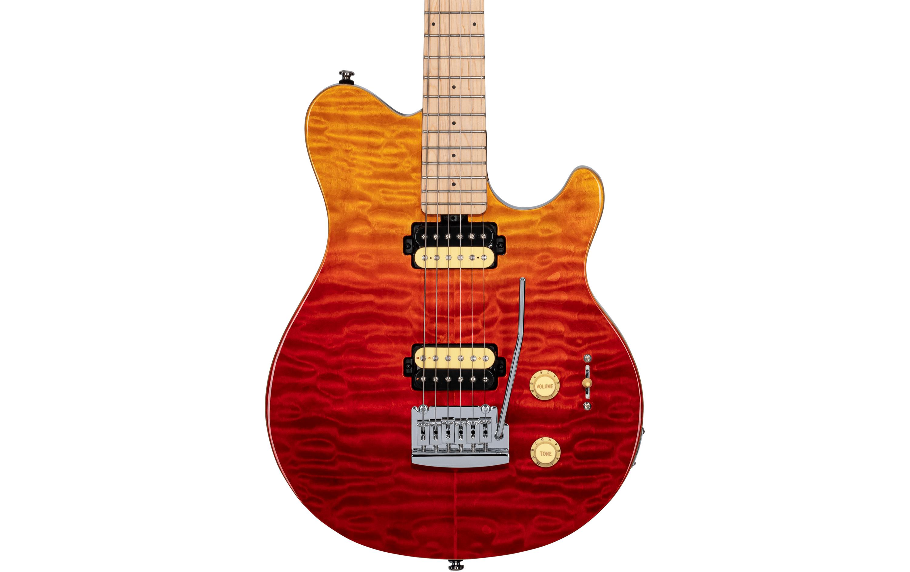 E-Gitarre AX3QM Axis Quilted Maple – Spectrum Red<br>Eine Innovation in der Gitarrengeschichte, die zum bekannten E-Gitarrenmodell wurde