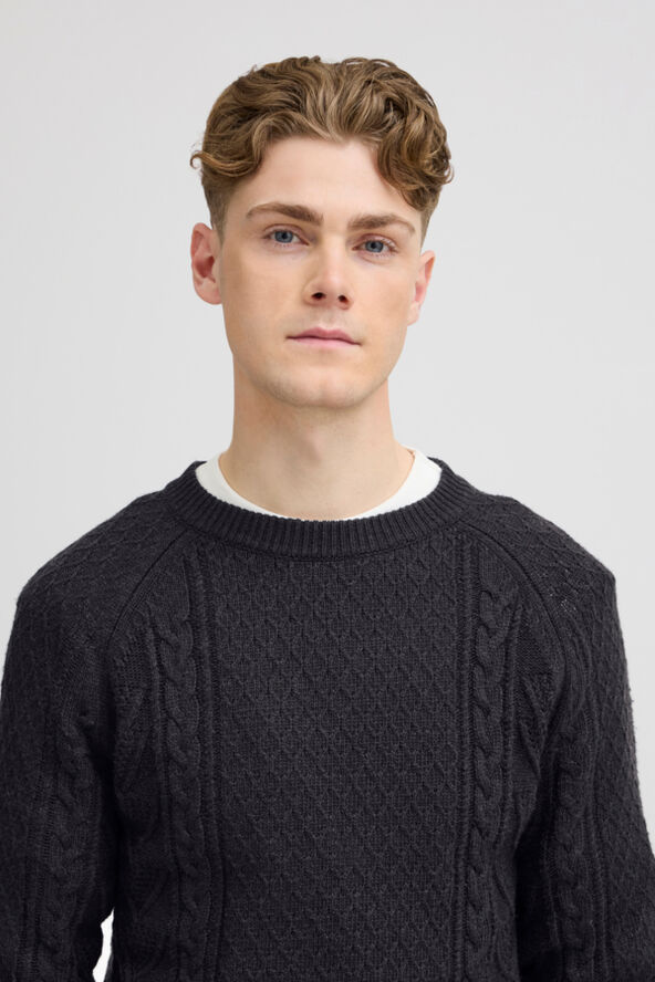 Casual Friday CFKRISTIAN crew neck cable knit Dark navy
