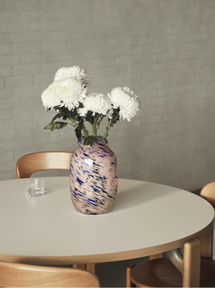 HAY - Splash Vase Round L - Lyserød/Blå