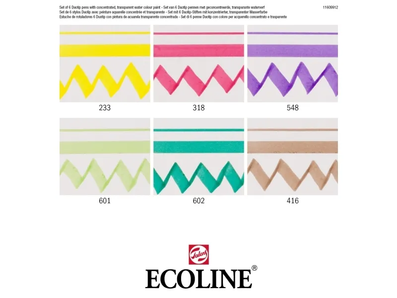 Ecoline Duotip marker set Botanic | 6 colours