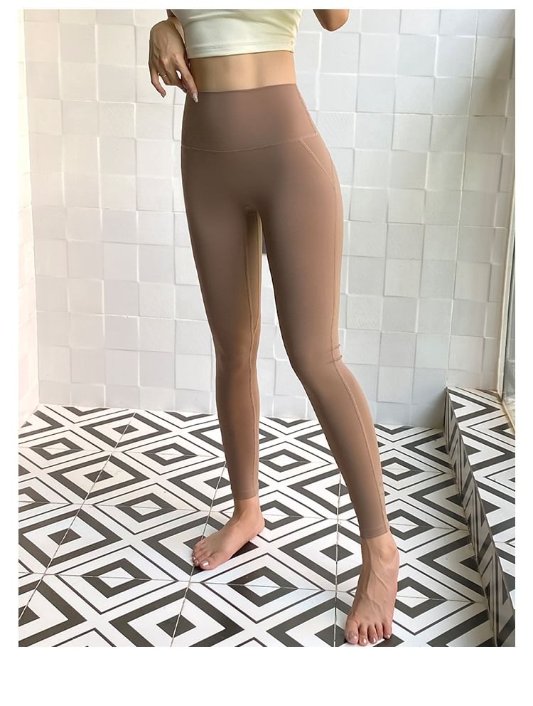 Engiko - Hoge taille effen yogabroek