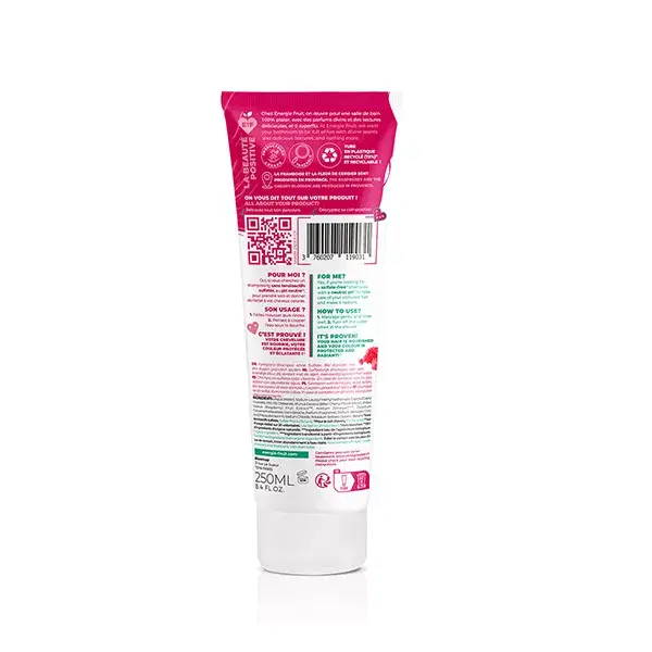 Energie Fruit Cheveux Shampoing Éclat Couleur Vinaigre de Framboise & Fleur de Cerisier 250ml