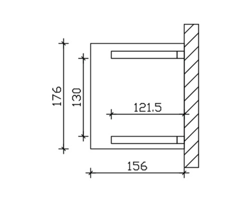 SKAN HOLZ Luifel Potsdam 1 wit 176x156 cm